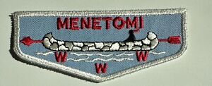 Boy Scout OA flap patch Ta Menetomi Lodge 496 - 1950s Lexington, MA