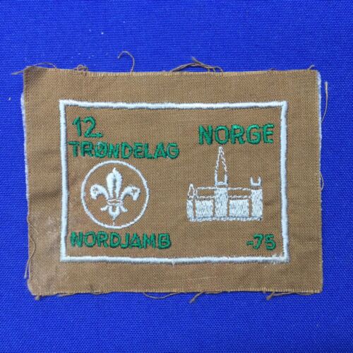 Boy Scout 1975 World Jamboree Norway Trondelag Norge Contingent Patch NordJamb75