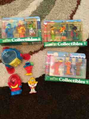 Lot Of 13 Vintage Sesame Street Figures Tyco Tara Toys- Pvc Space