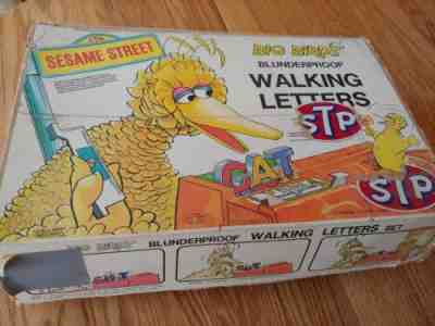 1972 BIG BIRD'S BLUNDERPROOF WALKING LETTERS SET SESAME STREET 