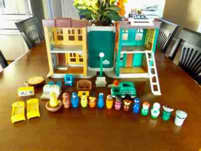 VINTAGE SESAME STREET PLAY SET FISHER PRICE LITTLE PEOPLE APARTMENT 938 #938 APT