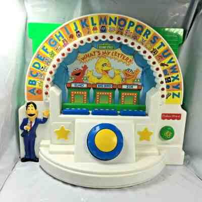 1996 Vintage Fisher Price Sesame Street Guy Smiley What's My Letter Game Tested