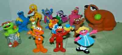 Vintage Sesame Street Lot of 13 PVC Figures Jim Henson TYCO 1997 ERNIE BERT 