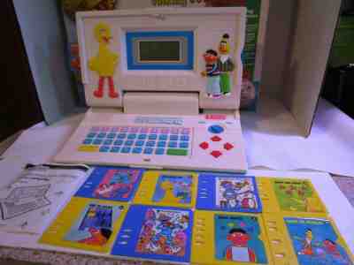 1992 VTECH Sesame Street Super Animated Talking Computer with 8 Game Disk & Box