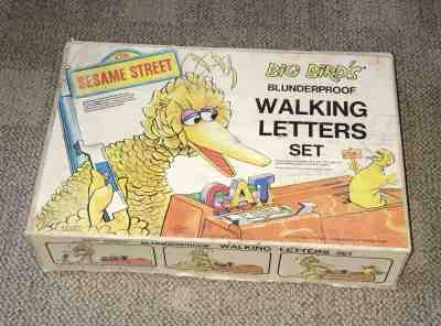 BIG BIRD'S  BLUNDERPROOF  WALKING LETTERS SET  SESAME STREET  C. 1972