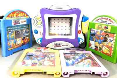 2004 Mattel Learn Through Music PLUS! w/  4 Cartridges Tested Disney Dora Elmo