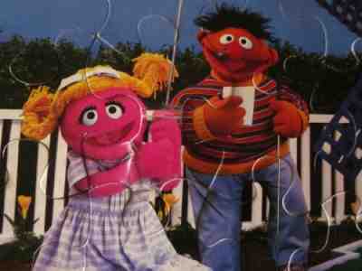 PRAIRIE DAWN & ERNIE jigsaw puzzle miniature golf 1980s windmill Elmo & Bert OG