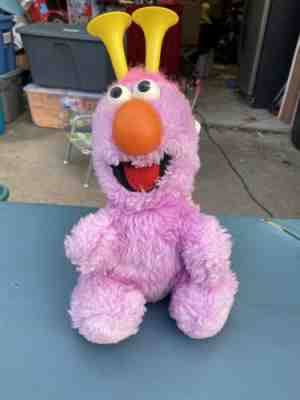 Applause Sesame Street Plush Honkers Purple Muppet Orange Horn with Sound 12"