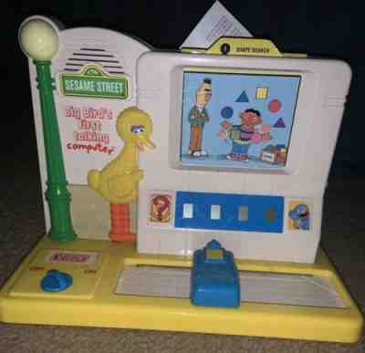 VINTAGE 1992 Sesame Street Vtech Big Bird's First Talking Computer RARE Works