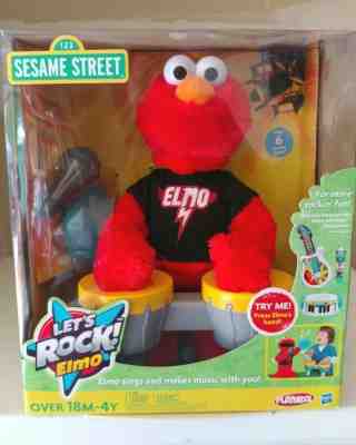 SESAME STREET LETS ROCK! SINGING & DANCING INTERACTIVE ELMO TOY ***NEW IN BOX***