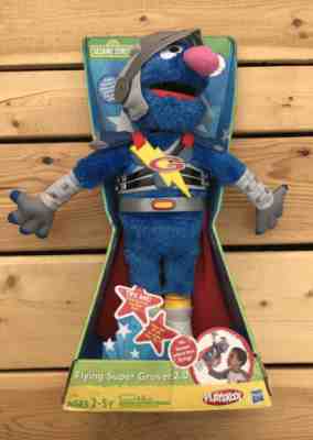 VTG Sesame Street Flying Super Grover 2.0 Hasbro Playskool Electronic Plush Rare