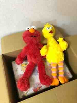 Kaws X UNIQLO Sesame Street LIMITED Complete Box Paper Bag Big Bird & ELMO Plush