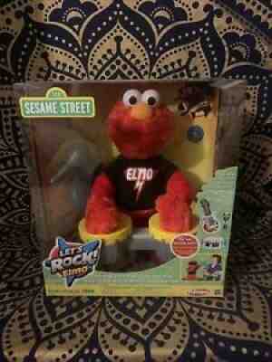 Sesame Street Let's Rock Elmo SINGS 6 SONGS 13" NEW IN BOX SEALED