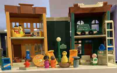Vintage Fisher Price Little People Sesame Street #938 COMPLETE Grade A Oscar Etc