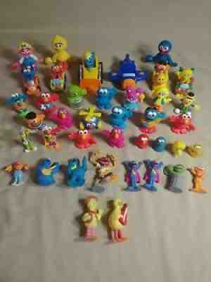 Sesame Street PVC, plastic cars and figures lot of 40 with vintage tyco