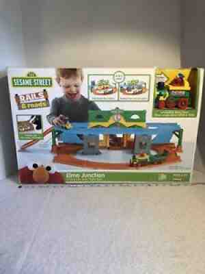 NEW Sesame Street Rails And Roads Elmo Junction Train Set Railroad Playskool