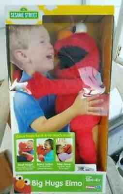 NEW Big Hugs Elmo Interactive Sesame Street Talks Phrases Sounds Toy Doll 20"
