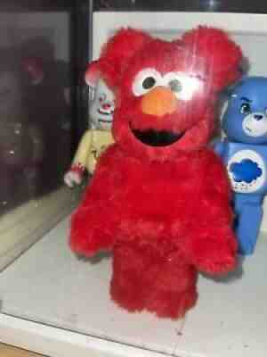 Rare flocked Elmo Sesame Street 400% bearbrick