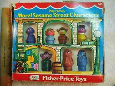 Vintage 1976 Fisher Price #940 More! Sesame Street Characters in box