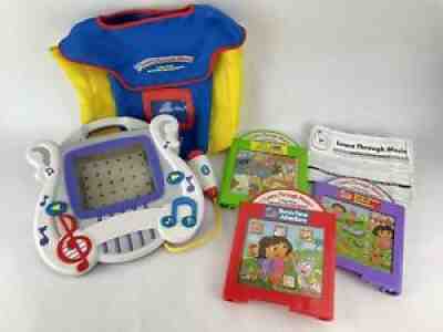 Mattel 2004 Learn Through Music Plus & 3 Cartridges Dora & Sesame Street