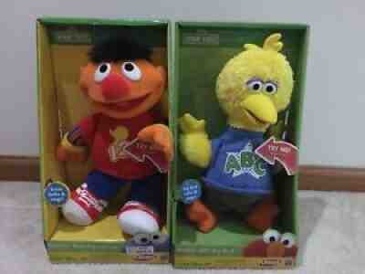 Lot of 2 Sesame Street Rockin' ABC Ernie & Big Bird Talking Singing Hasbro NWT