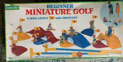 Vintage Sesame Street Beginner Miniature Golf Set Illco #9234