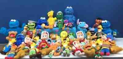 VTG & Modern LOT 56 Sesame Street Muppets Plush Dolls Big Bird Cookie Monster
