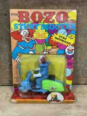 RARE Vtg 1977 NOS Sealed BOZO CLOWN STUNT SCOOTER Motorcycle AHI Toy 70s MIP NIP