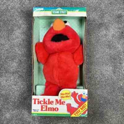 TICKLE ME ELMO 1996 Vintage Tyco Sesame Street Plush New In Packaging *READ ALL*