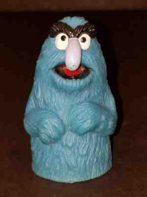 Vintage Sesame Street Herry Monster Finger Puppet Figure Muppets Inc Hong Kong