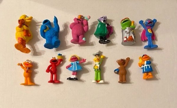 SESAME STREET Small PVC Figure Lot 12 - Vintage - 1997 - 30th Anniversary - TYCO