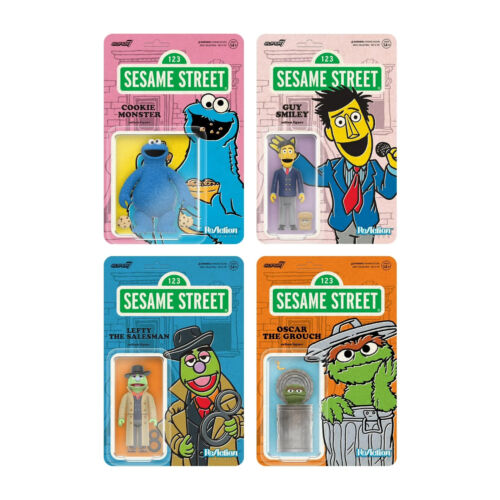 Super7 ReAction Figure Sesame Street Wave 2 - Full Set - 4-pack