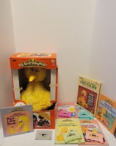 Vtg 1986 Ideal Big Bird Story Magic  Sesame Street Cassette Player Bundle Rare