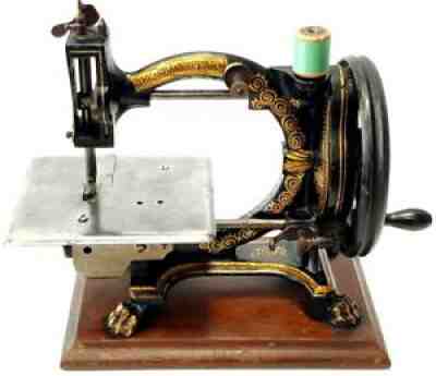 Antique & rare super decored sewing machine THE SHAKESPEAR circa 1879 UK
