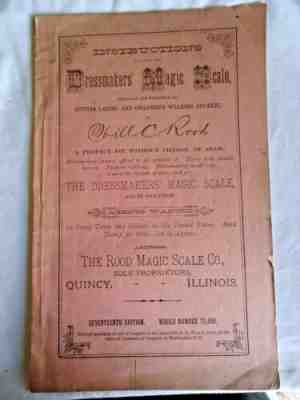 Antique sewing / Pattern Book Dressmaker's Rood Magic Scale 1879 w/ Curvature