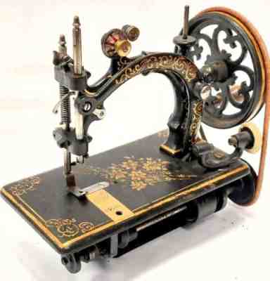 GORGEUS! antique and rare sewing machine HURTU 
