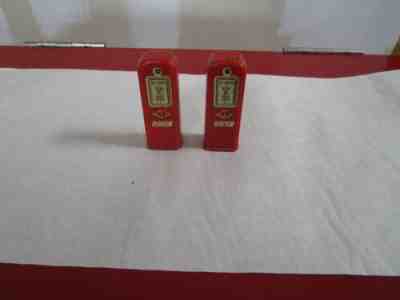 RARE Vintage 1950s DX BORON GASOLINE Gas Pump Salt & Pepper Shaker Set SIGN