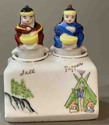 Vintage Native American Indian Salt & Pepper Nodders #49