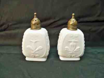 Vintage Napco White Milk Glass Salt and Pepper Shakers