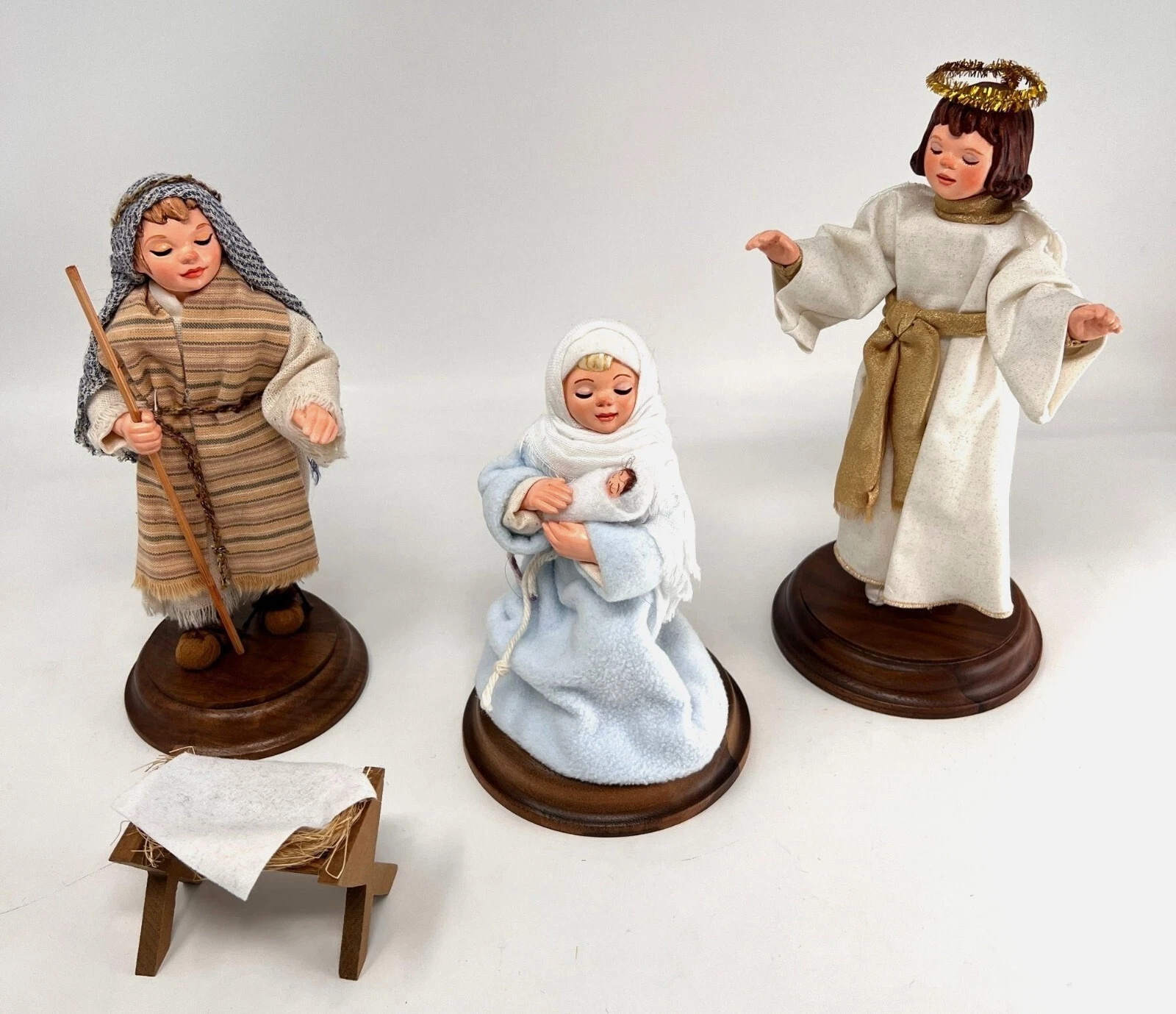 VERY RARE Simpich Character Doll Pageant Nativity COMPLETE SET Mary Joseph Angel