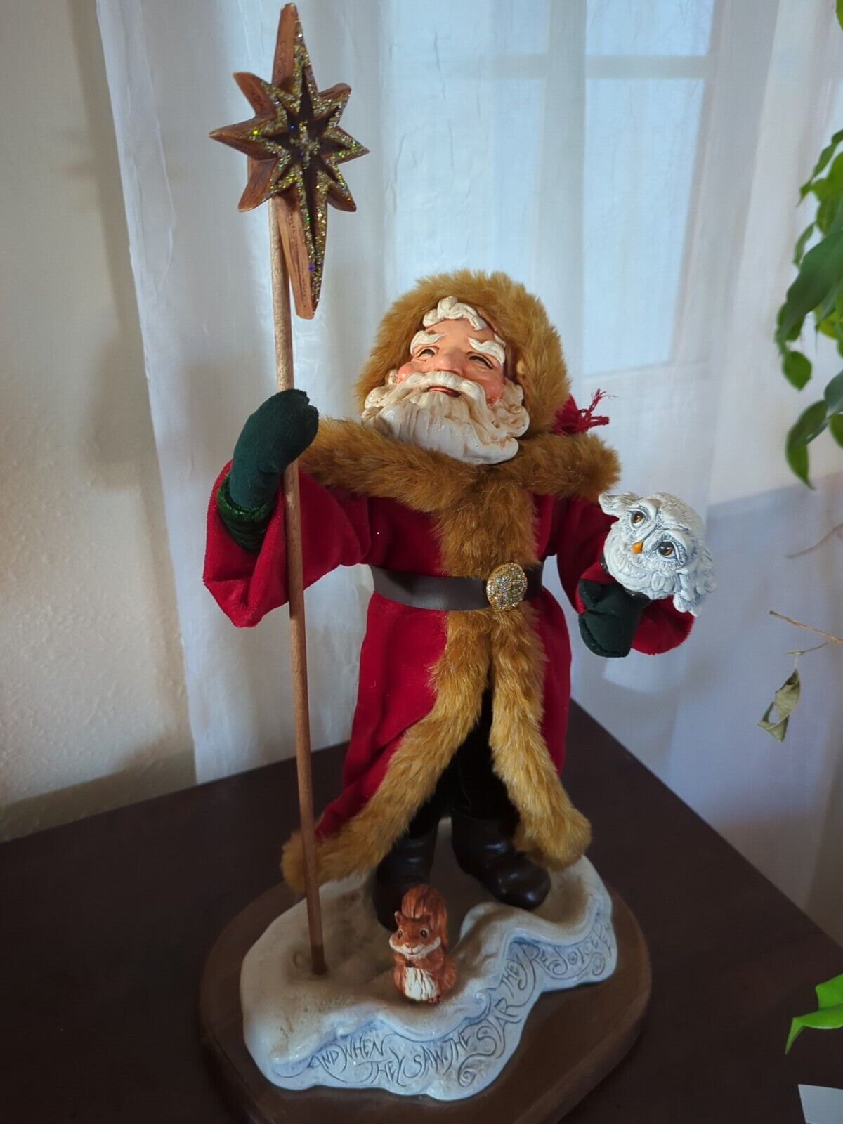Simpich "The Star Keeper" Santa Christmas Rare /500 Handmade in Colorado USA Owl