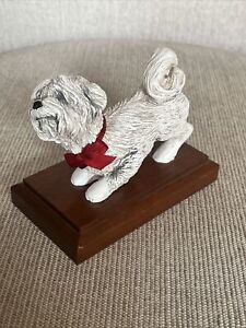 3.5" SIMPICH DICKENS II WHITE DOG FIGURINE 1991