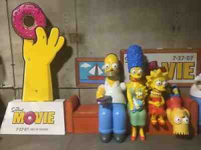 Life Size The Simpsons Movie Theater Display with Couch and Signs