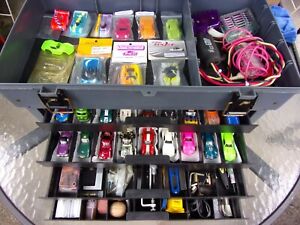 Giant 36 CUSTOM Fray Tjet HO Slot Car Collection in Case w/Tools Aurora ALL FAST