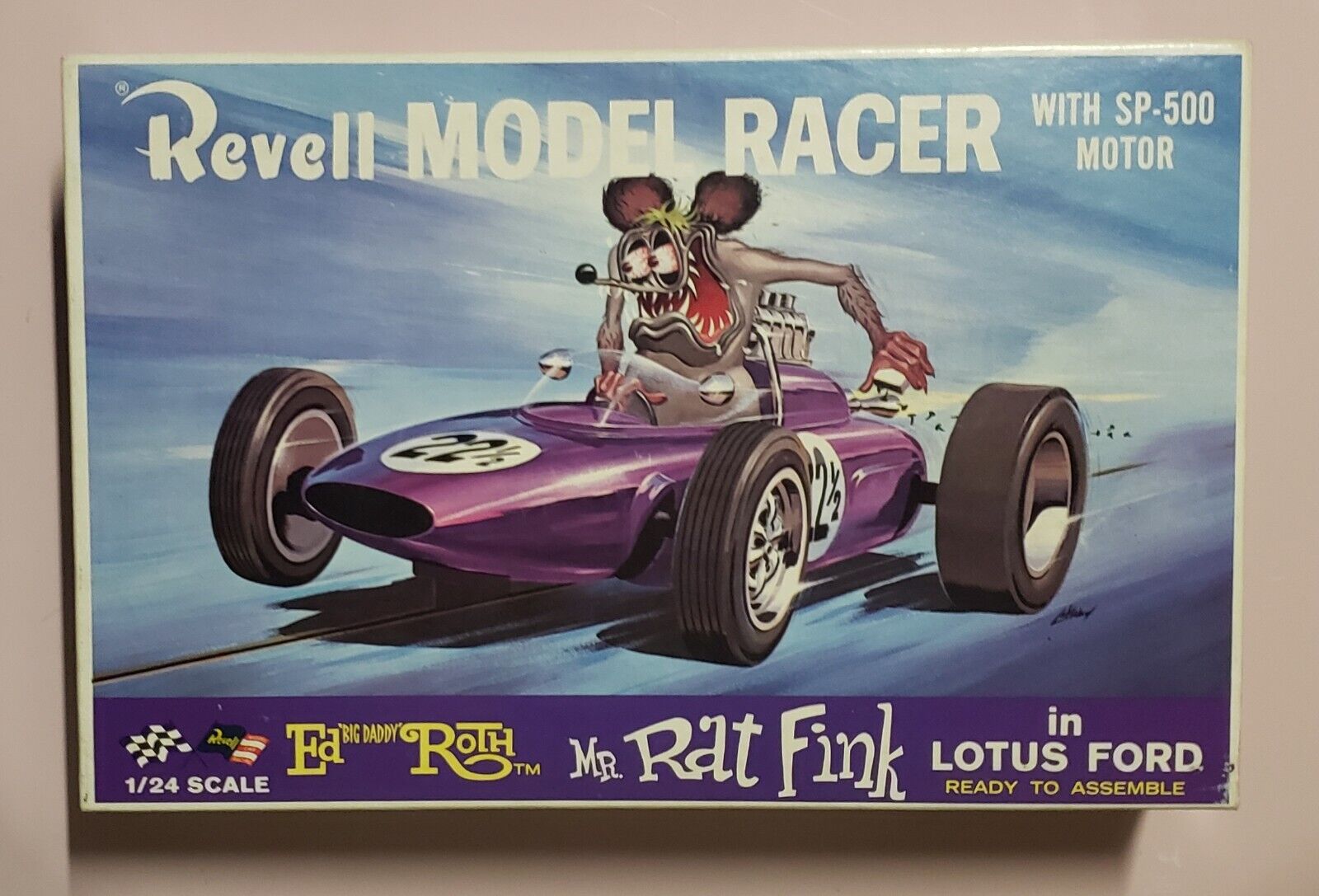 NM SEALED 1964 Revell Rat Fink in Lotus Ford 1/24 Slot Car Ed " BIG DADDY" Roth