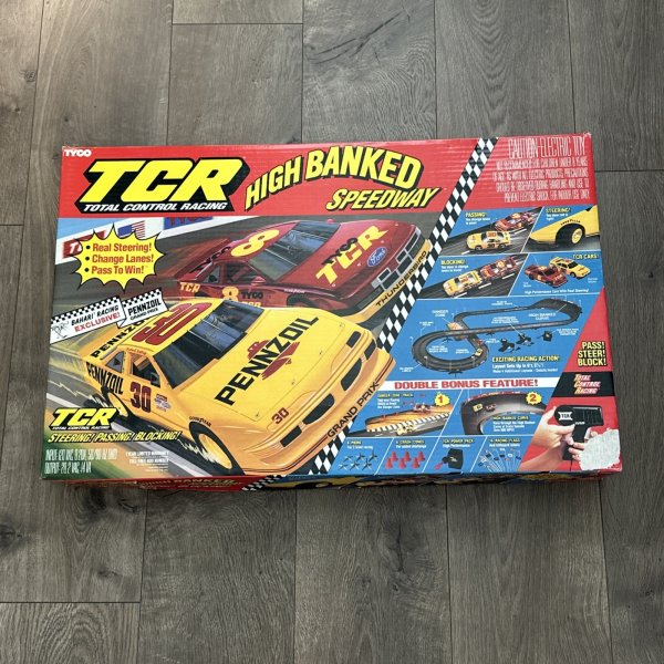 Vintage Tyco TCR High Banked Speedway Race Track NEW IN BOX! Slot Cars