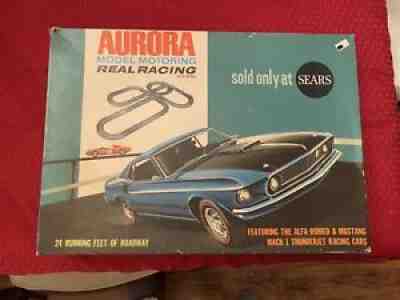 AURORA Model Motoring Real Racing In HO Scale Sears Set in Original Box w/ EXTRA