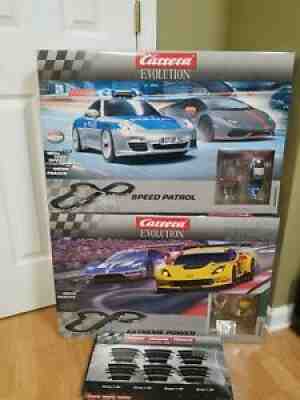 Carrera Evolution Speed Patrol & Extreme Power + Extra Track 2 complete sets!