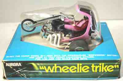 Unused Vintage 1/32 Slot Car Aurora Wheelie Trike Boxed Rare Chopper Chariot USA