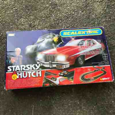 Scalextric Starsky & Hutch Slot Car Race Set Barely Used in Factory Box COMPLETE